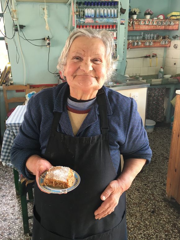 When on the island of Lesvos make sure you go to the small village of Pigi and have a coffee with Nikki! Her shop is in the village square. You are sure to be met with a big smile and an even bigger hug! 