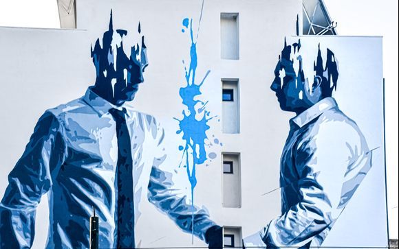 ...handshake....Athens street art...