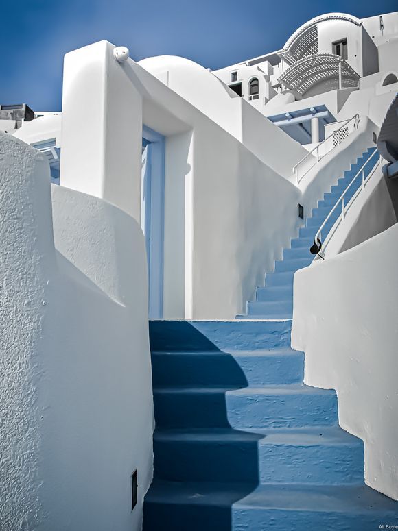 ...blue steps...