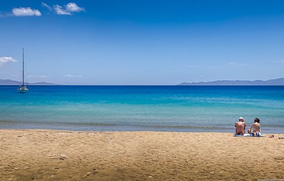 .....slowly, very slowly, the tourists arrive....here's an iphone image of one of my favourite beaches here on paros island (farangas beach)....the water is always brilliantly clear and a stunning aqua colour...soon the umbrellas will go up and the yachts will sail in....