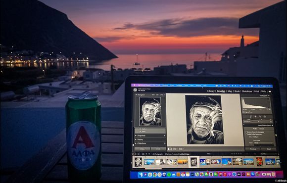 ...a beer, a sunset and a photography lesson...bliss