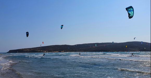 Surfers at Prassonisi 