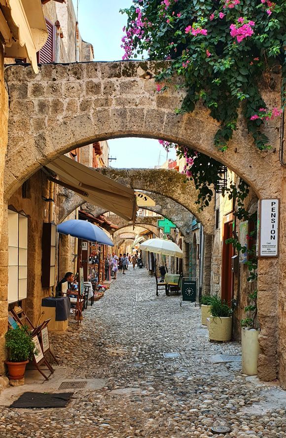 Old street in Rhodes 