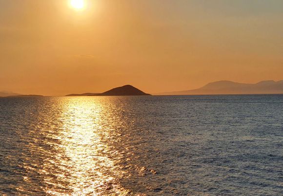 Sunset and Salamis island
