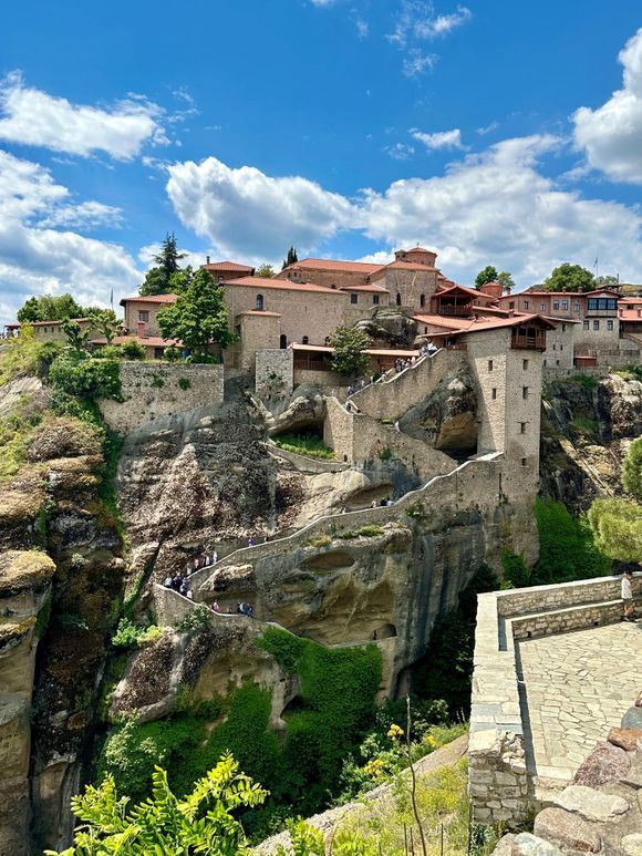 Here is the fist monastery we visited, seen from the road before we started to walk up.