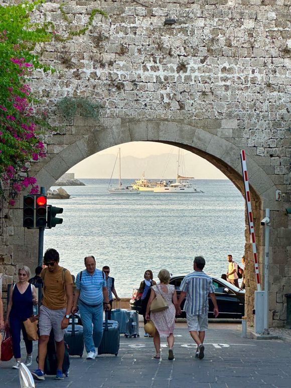 Old city of Rhodes, looking to the harbour