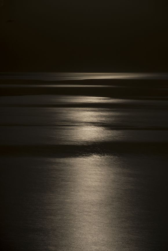 Keriou bay under the glow of the full moon on