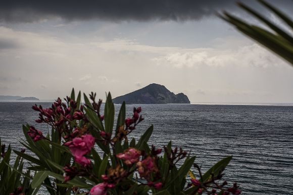 Marathonissi Island after the June storm on the Ionian Sea
