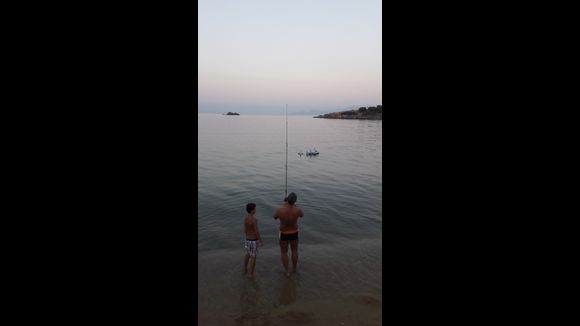 Like father , like son. Fishing in Nea Peramos, kavala. 