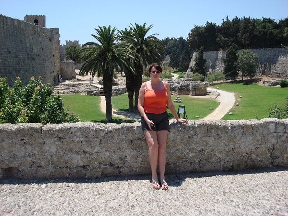 Suzanne (me) outside Rhodes Old Town