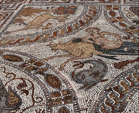 Floor mosaic at the Archeological Museum.