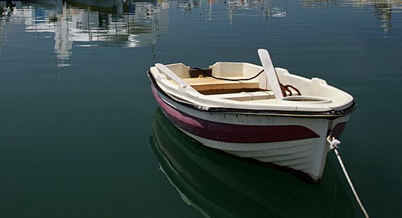 Boat in harbour, Naoussa