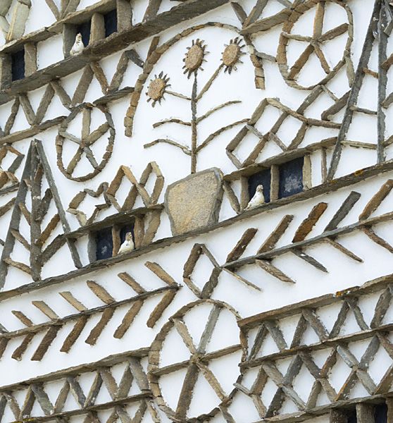 Dovecote design on a house front