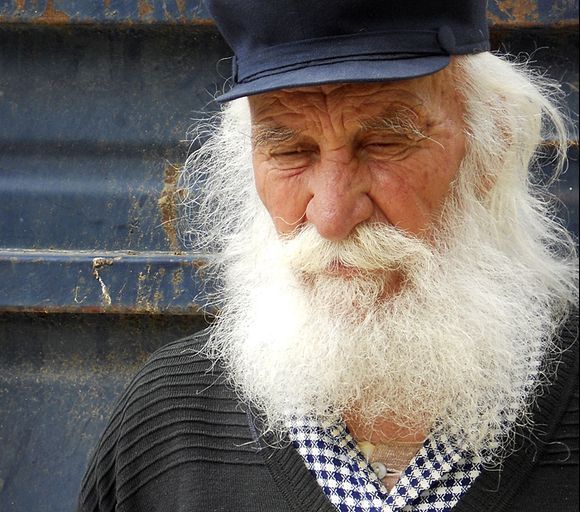 Bearded man in Aperanthos, Naxos
