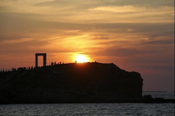 The Portara, Naxos, sunset July 2006