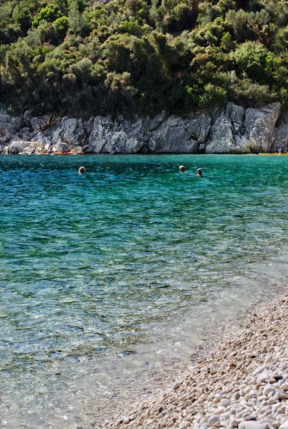 In the crystal waters of Lefkada  (Poros , Mikros Gialos)