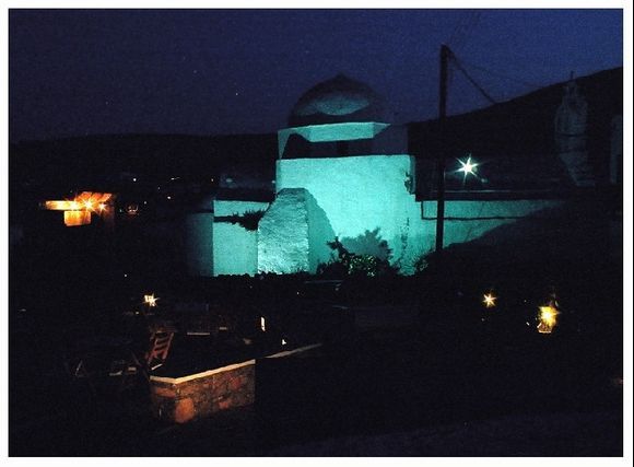 Chora at night. Folegandros, 2003