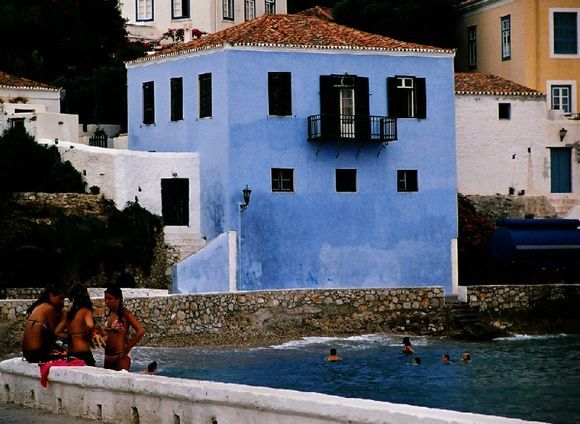 Little beach in the village. Spetses, 2004