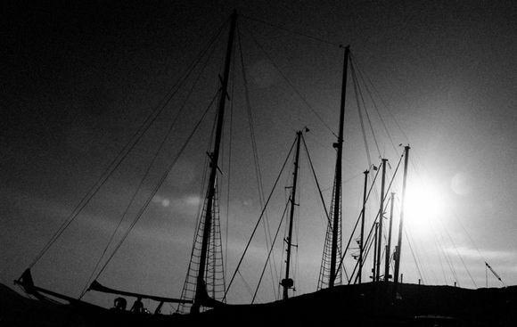 Sunset at the port. Adamas, Milos, 2007