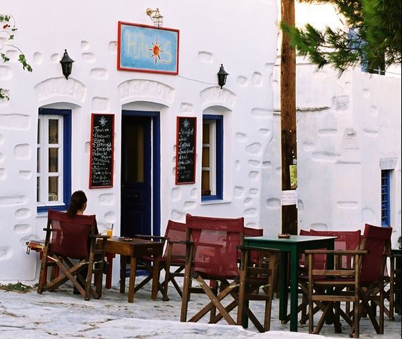 Cafe at Chora. Amorgos, 2006