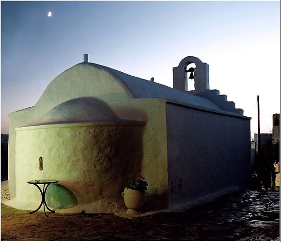 One of the churches of Chora. Amorgos, 2007