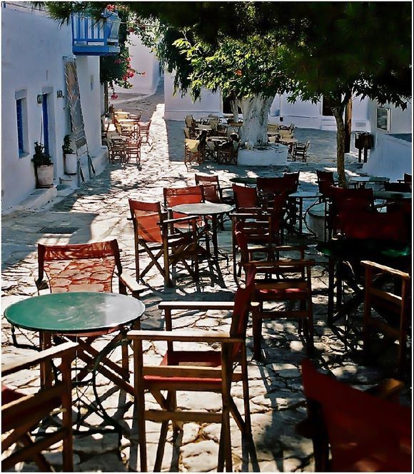 Cafe at Chora. Amorgos, 2007