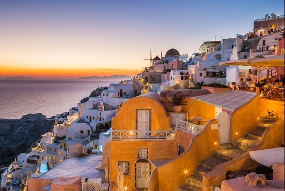 Oia at dusk