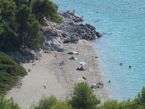 One of the many coves of Skopelos Island