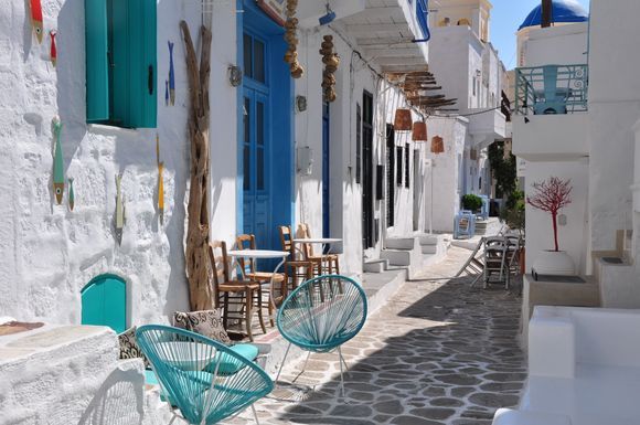 Famous street of Chora Kimolos.