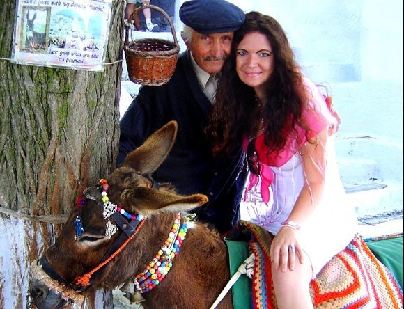 in Pyrgos - Marika was a cute donkey!