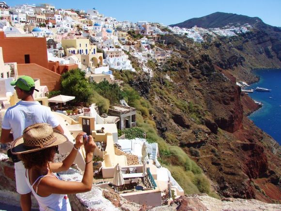 View from Lontza castello in Oia.