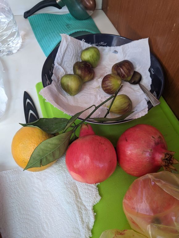 Fresh organic fruit from restaurant owners....Efaristo!!