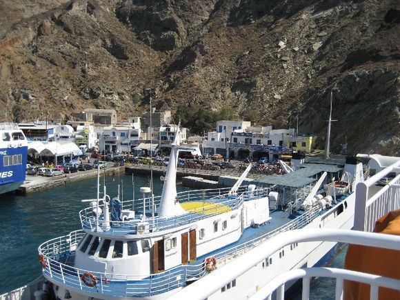 Athinios Port on the Ferry