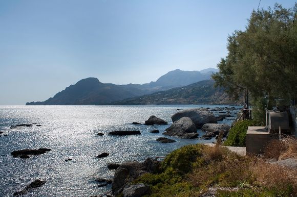 Looking along the south coast from Plakias