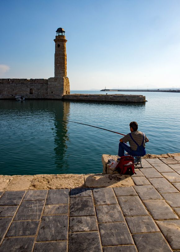 Fisherman in Rethymno