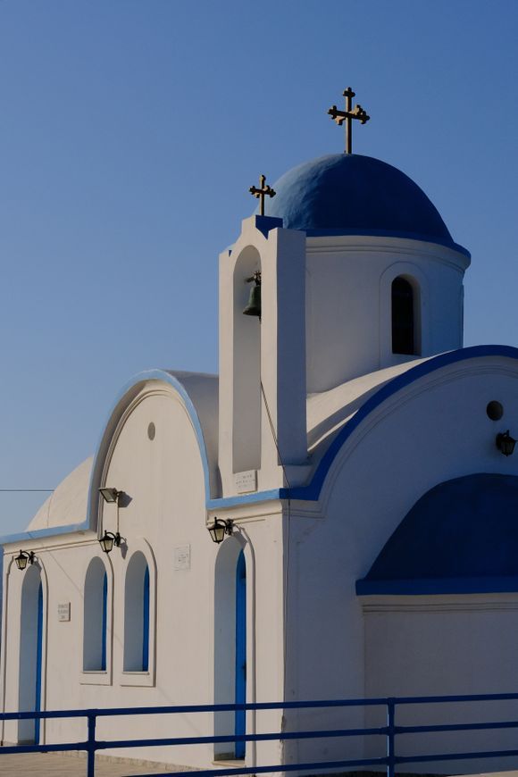Pretty blue domed church close to Agios Petros Beach

October 9, 2021