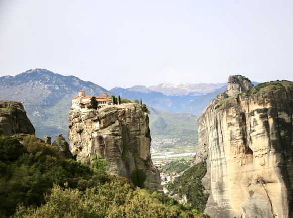 The Holy Trinity or Agia Triada monastery - the most photographed, the most popular monastery in Meteora