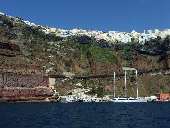 Fira, seen from an excursion boat.