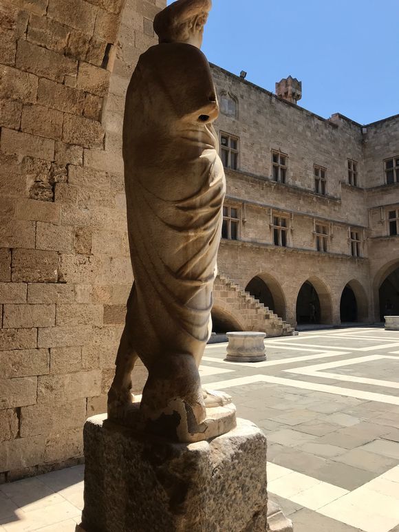 Statue of a Roman Emperor situated in the Inner Court of the Palace of the Grand Master.