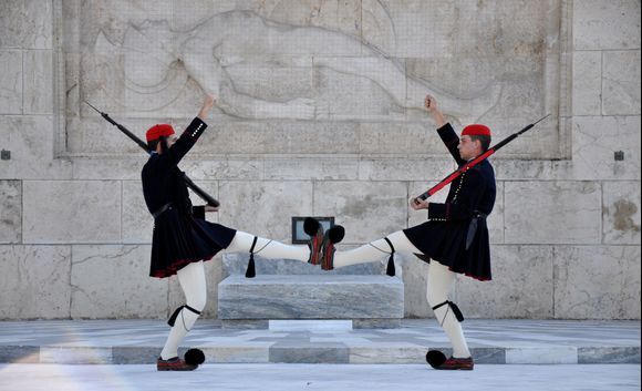 Monument of the unknown soldier. Parliament Square, Syntagma, Athens.