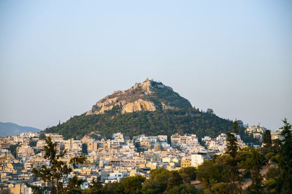 Mt. Lycabettus., the highest point of Athens City.