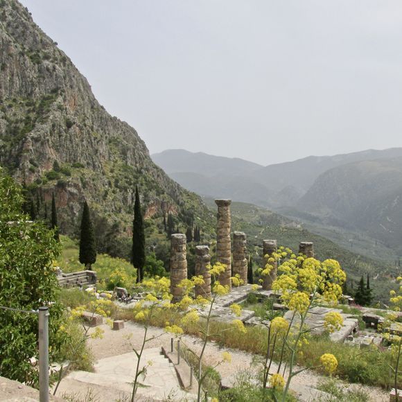 Spring at Delphi. The Oracle always needs to be within our Psyche. Know thyself, the deeper the philosophic soul goes within oneself, it realises it is fathomless. ( Plato )
