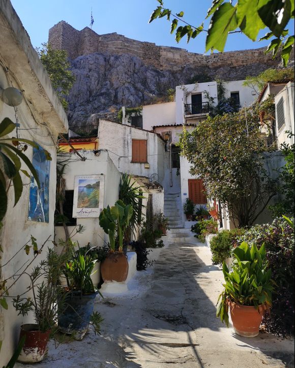 Anafiotika is a tiny scenic neighbourhood to be found below the Acropolis Complex.  