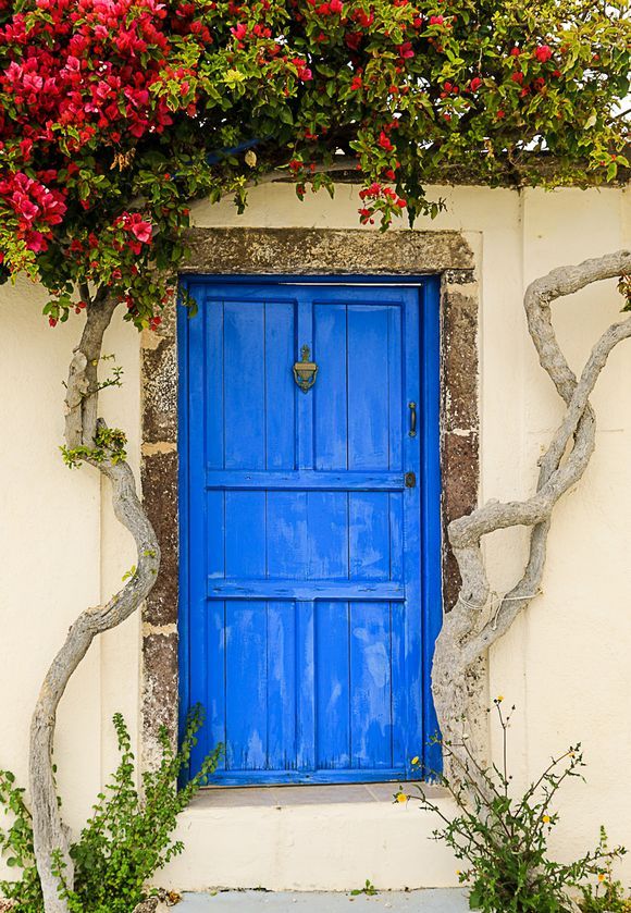 Blaue Tür in Emporio