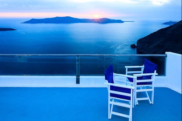 Blaue Stunde in Fira