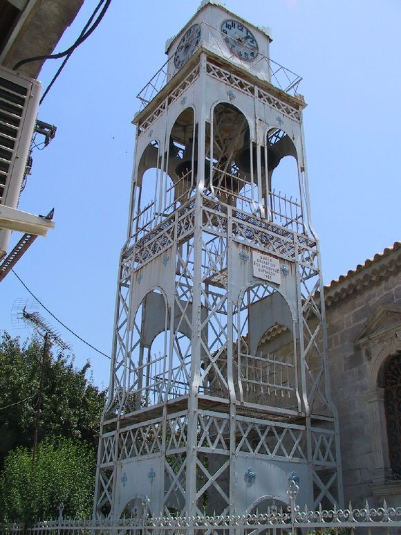 Bell tower of Lefkada Island. Very original way to built them.