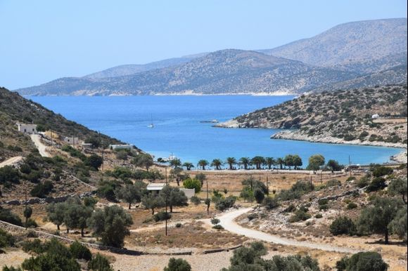 It looks like a mountain lake but it is gorgeous Aegean Sea :)
