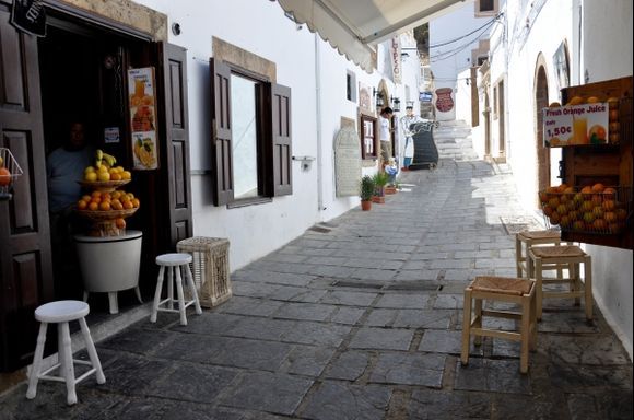 street in Lindos