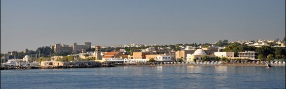 panoramic view of Rodos port