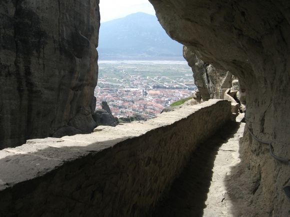 view from agia triada monastery, meteora